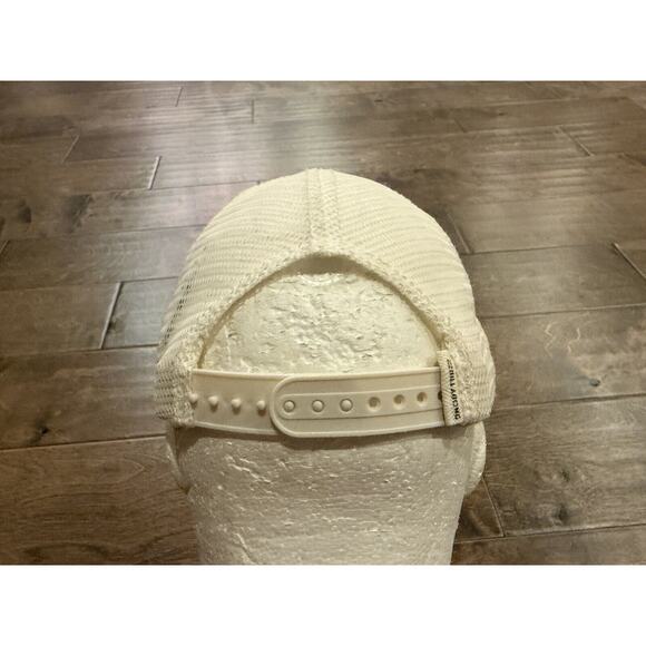 Billabong Womens White Blue Beach Logo Adjustable SnapBack Trucker Hat Mesh Cap - Picture 6 of 8